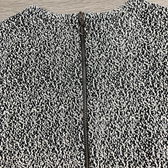 & Other Stories Textured Long Sleeve Black & White Dress - Picture 8 of 13